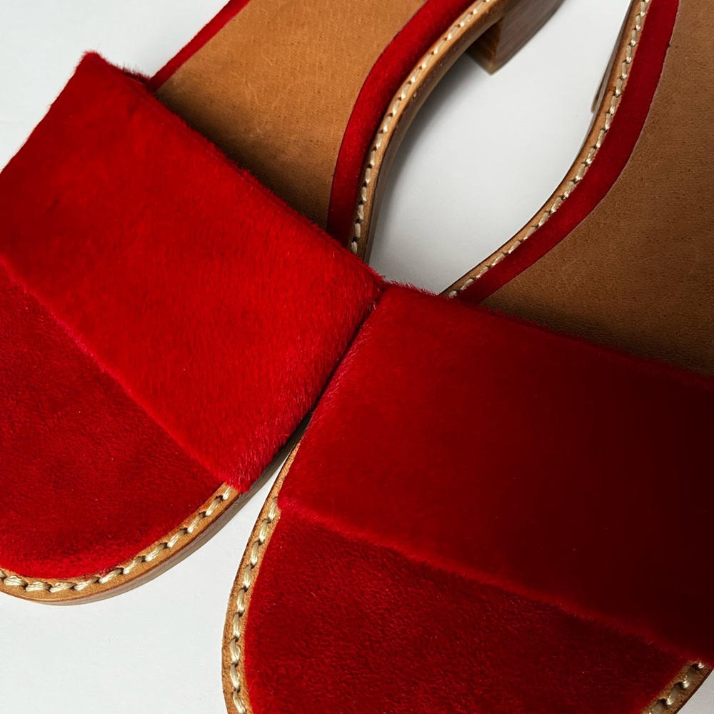 Jeffrey Campbell Bold Red Slide Sandals - Picture 5 of 9